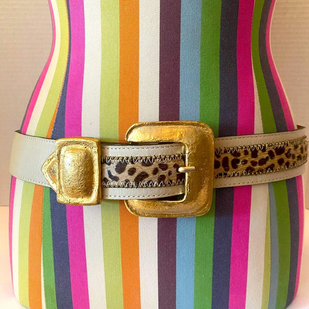 Streets Ahead Rare Gold & Animal Print Belt
